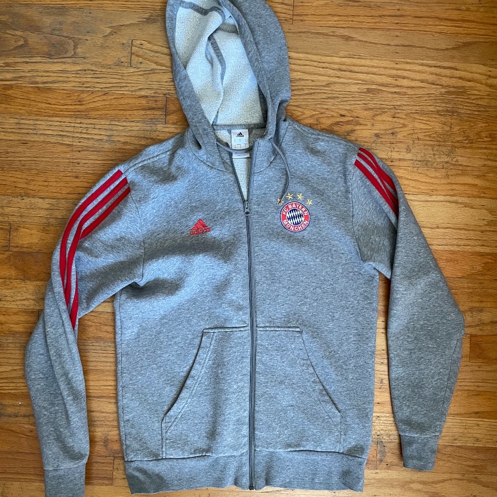 Adidas Bayern Munich zip up jacket sweatshirt men S